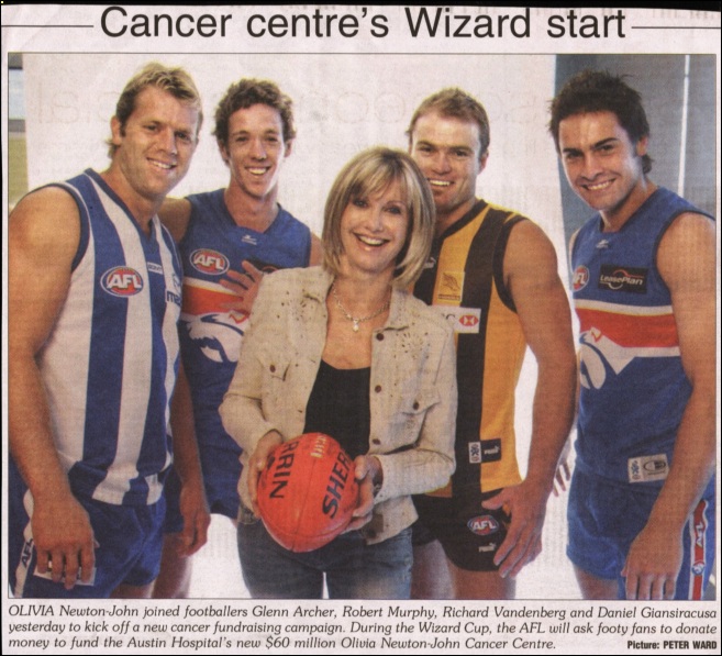 Cancer centre's Wizard start - AFL and fundraising the ONJCCA - Herald
