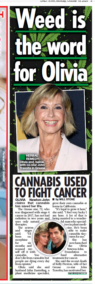 Weed is the word for Olivia - Daily Star