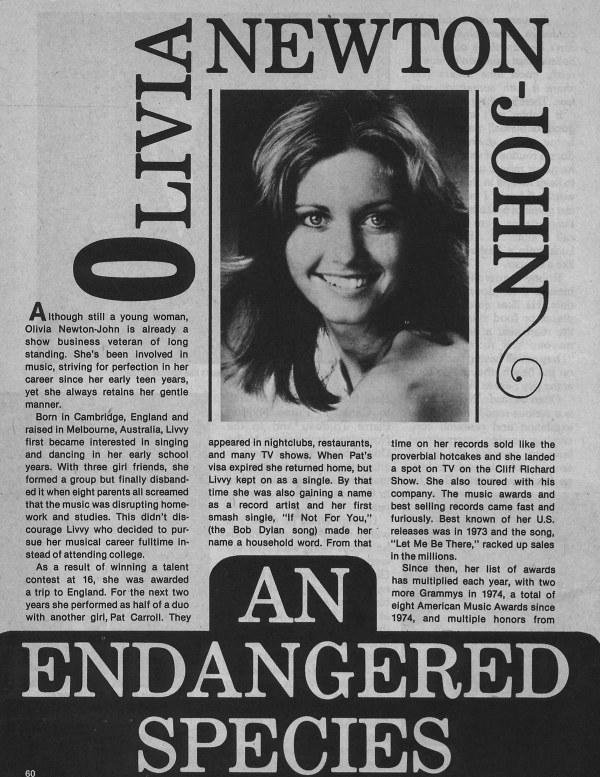 Olivia - endangered species?