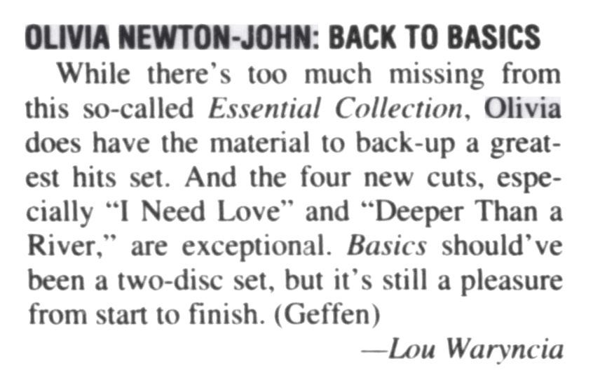 Back to Basics album review - CD Review