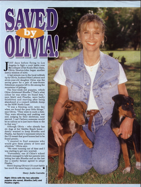 Saved By Olivia- Woman's Day