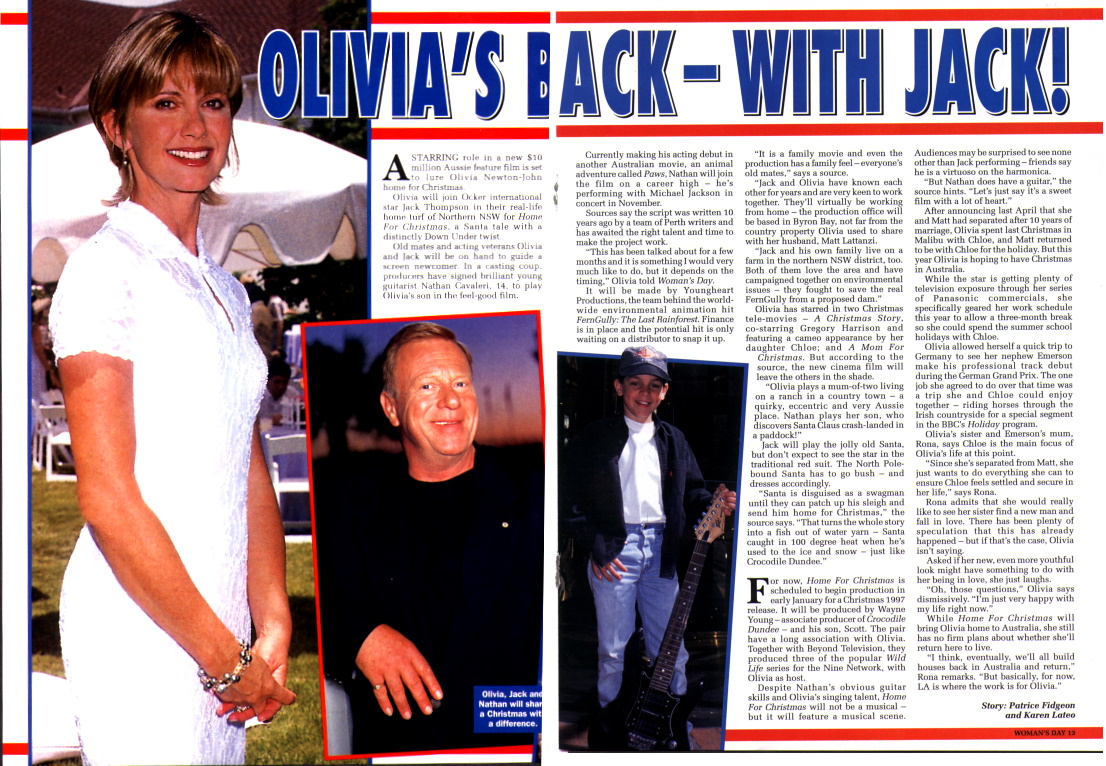Olivia's Back with Jack - Woman's Day