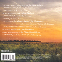 Barry Gibbs Greenfields CD with guest Olivia Newton-John. CD back cover
