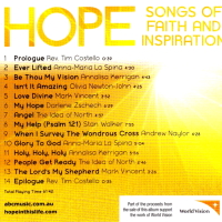 Hope - Songs Of Faith And Inspiration CD back cover