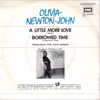 A Little More Love b/w Borrowed Time back cover from Portugal