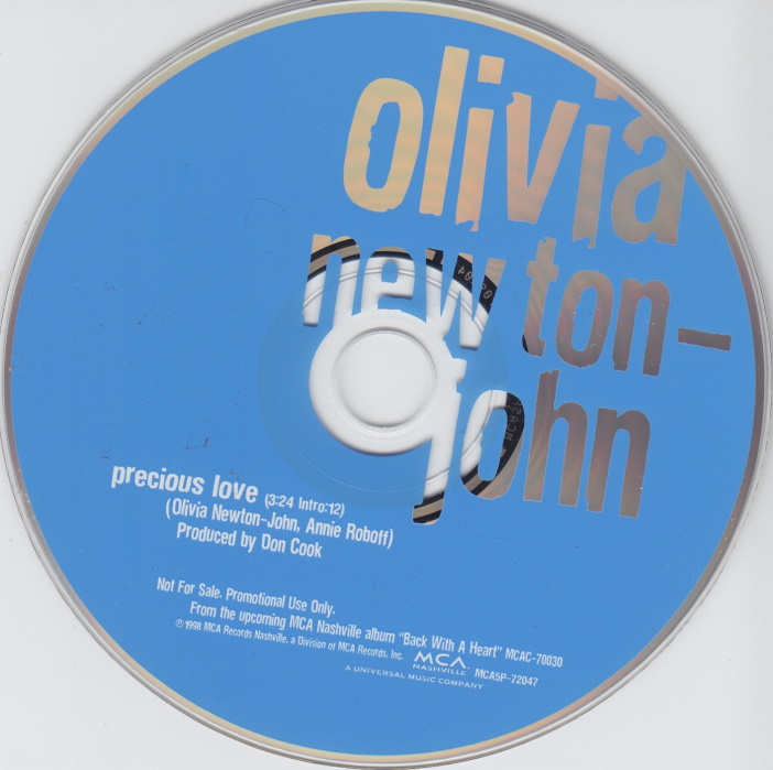 the CD Precious Love promo US single Olivia Newton-John