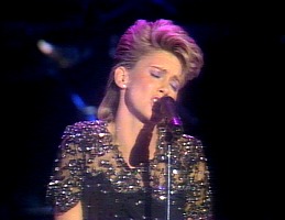 Screenshot from Olivia's 1982 concert video