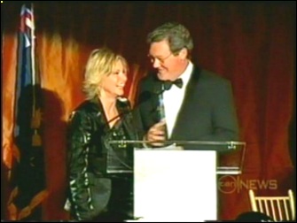 Olivia Newton-John Gala 2007 receiving award