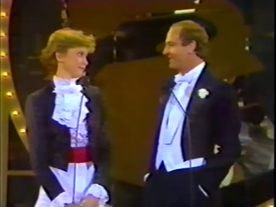 Olivia Newton-John and Peter Allen at the Grammy Awards Feb 1981