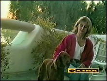 Olivia Newton-John with her dog Scarlet