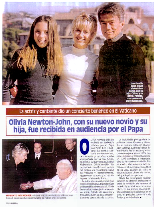 Olivia was received in audience by the Pope - Semana