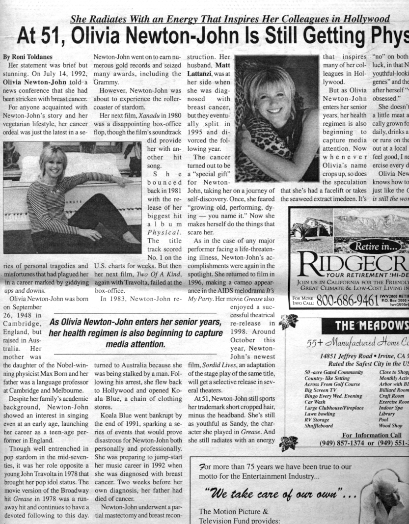 At 51, Olivia is still getting physical - Senior Life