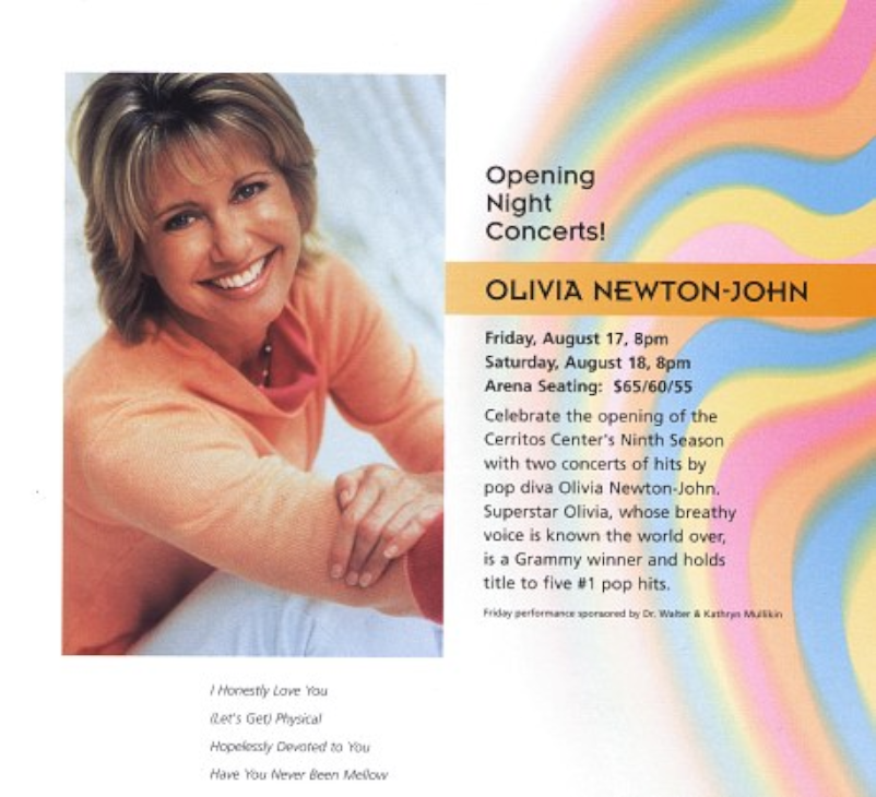 Cerritos concert advert - Cerritos concert brochure