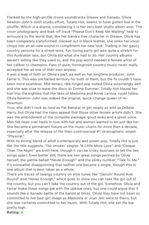 Totally Hot album review - The Daily Vault
