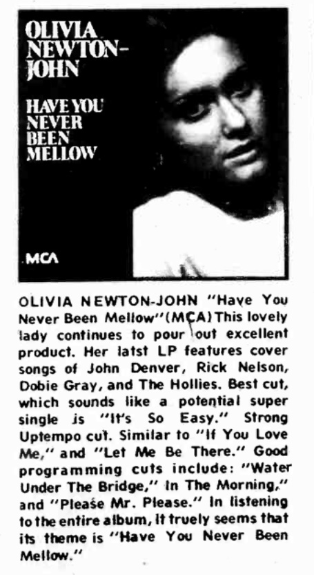 Have You Never Been Mellow review - Radio & Records