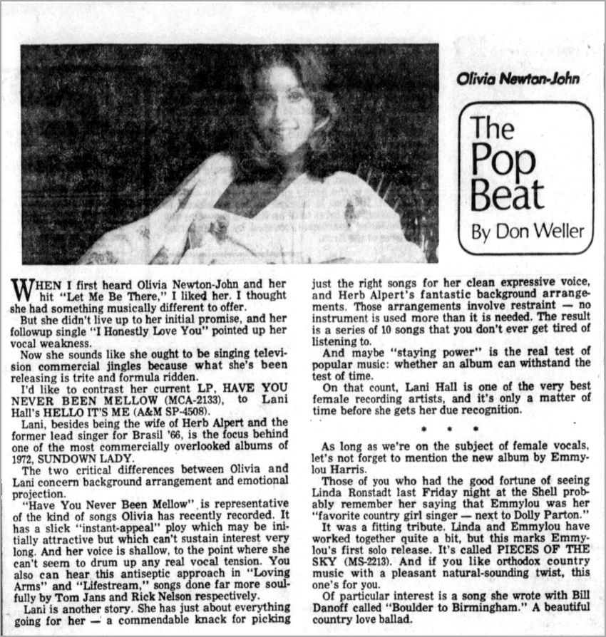 Have You Never Been Mellow review - Honolulu Star Bulletin