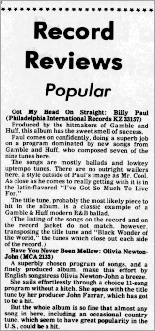 Have You Never Been Mellow review - North County Times