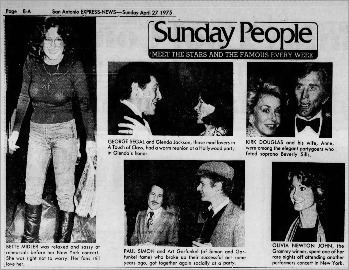 Sunday People, Olivia attends concert snippet - San Antonio Express News