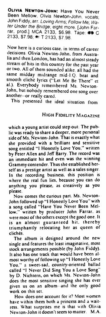 Have You Never Been Mellow album review - High Fidelity