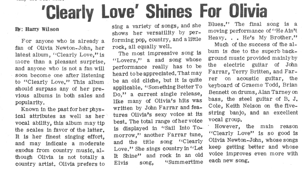 Clearly Love Shines For Olivia - The Lion's Eye