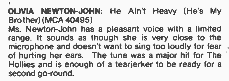 He Ain't Heavy (He's My Brother) review - Gig