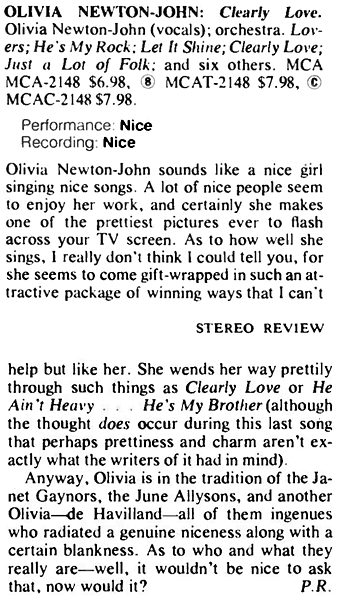 Clearly Love album review - Stereo Review