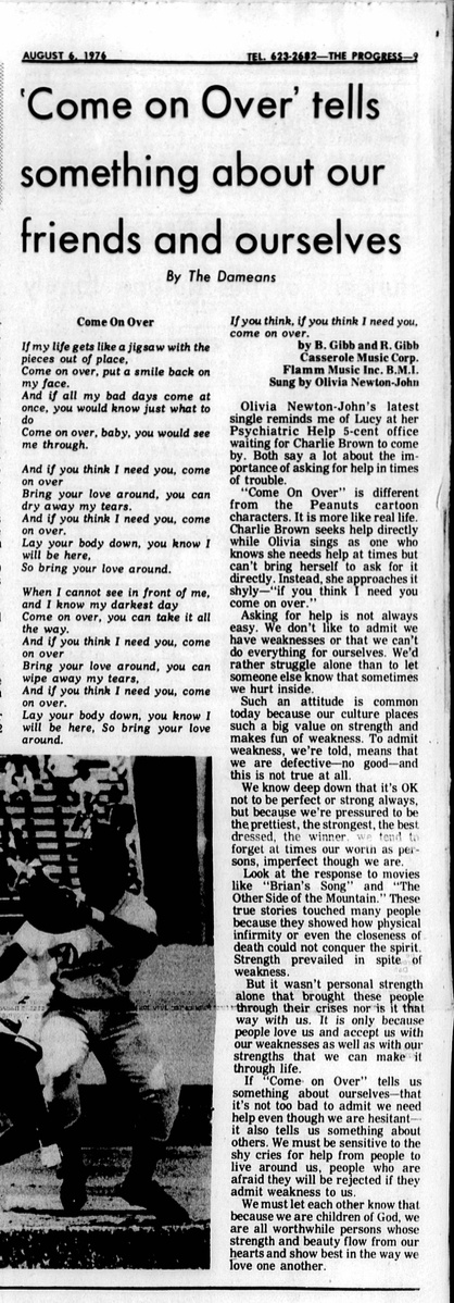 Come on Over tells something about our friends and ourselves - The Progress