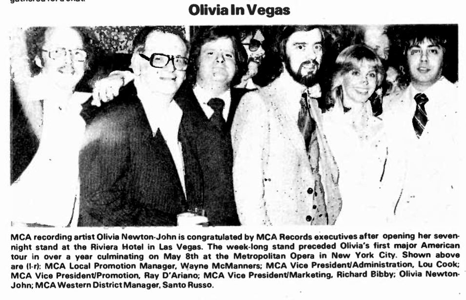 Olivia in Vegas with MCA execs - Radio & Records