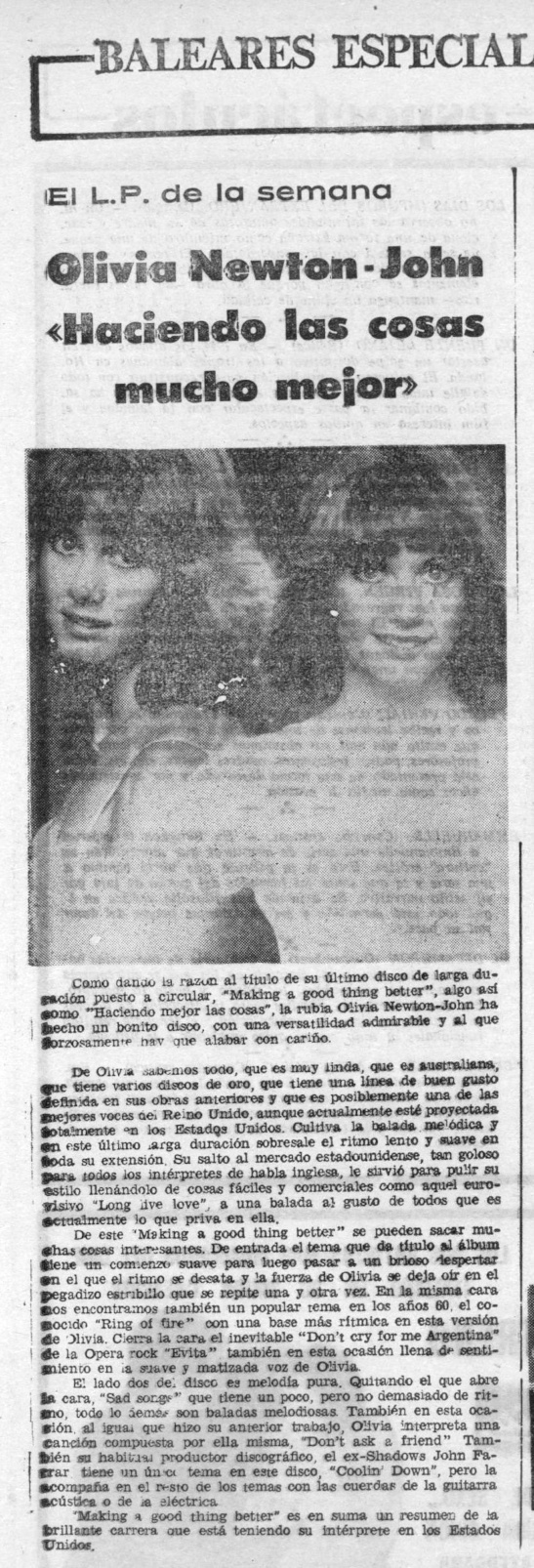 The LP of the Week Making A Good Thing Better - Baleares