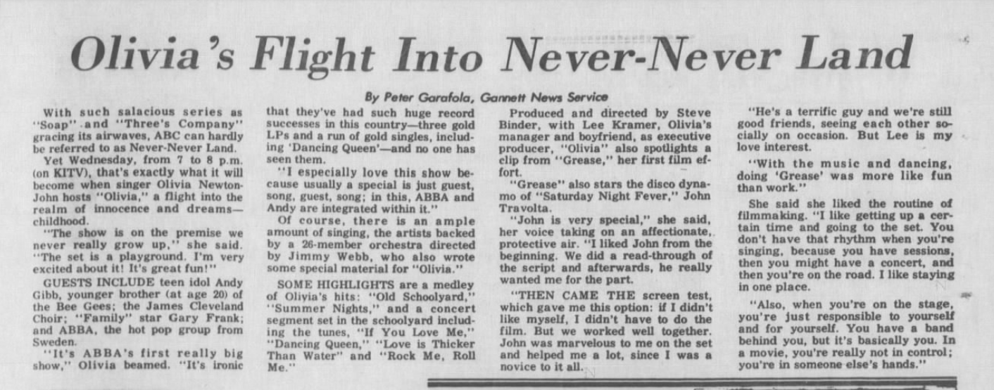 Olivia's Flight into never never land - The Honolulu Advertiser