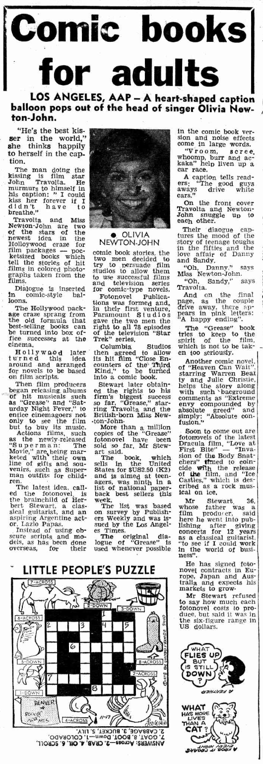 Grease Fotonovel - Papua New Guinea Post