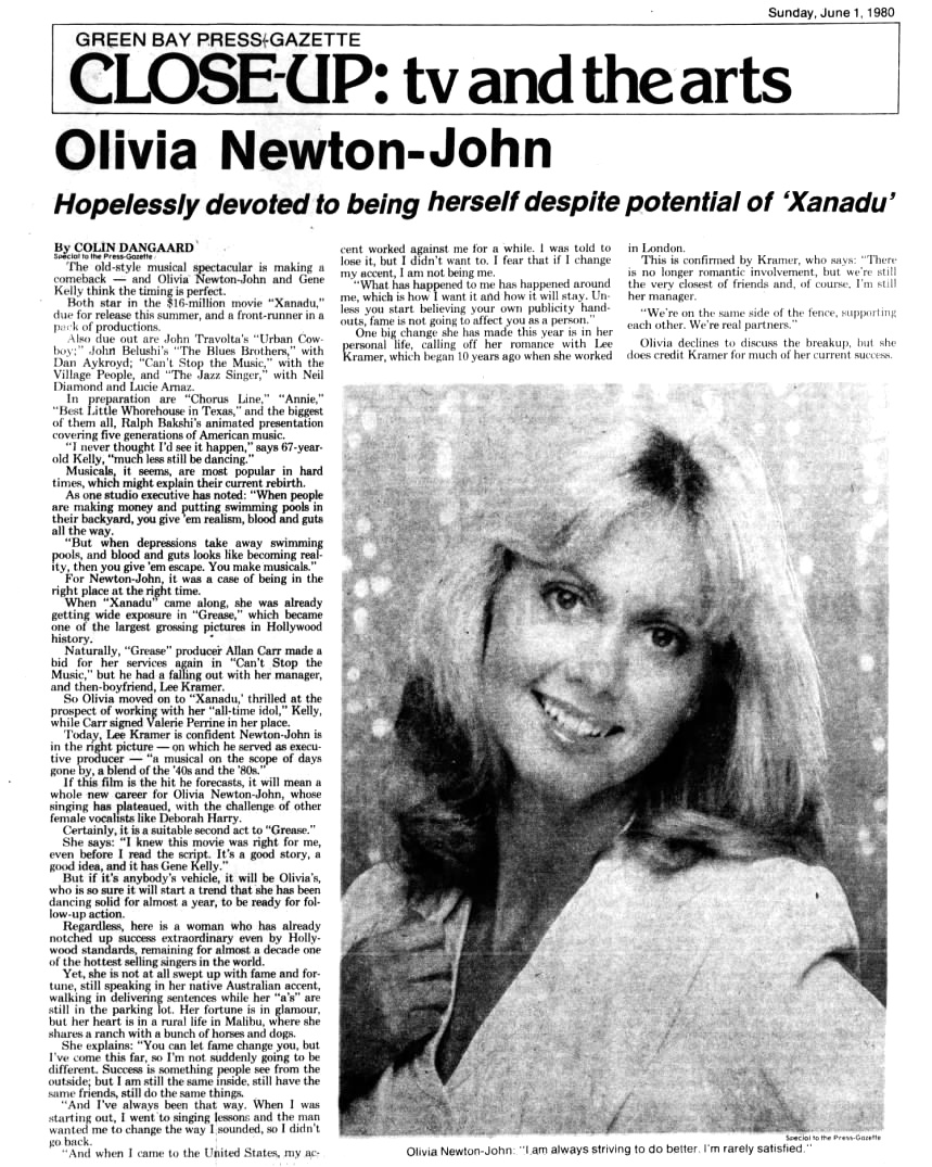 Hopelessly devoted to being herself despite potential of Xanadu - Green Bay Press Gazette