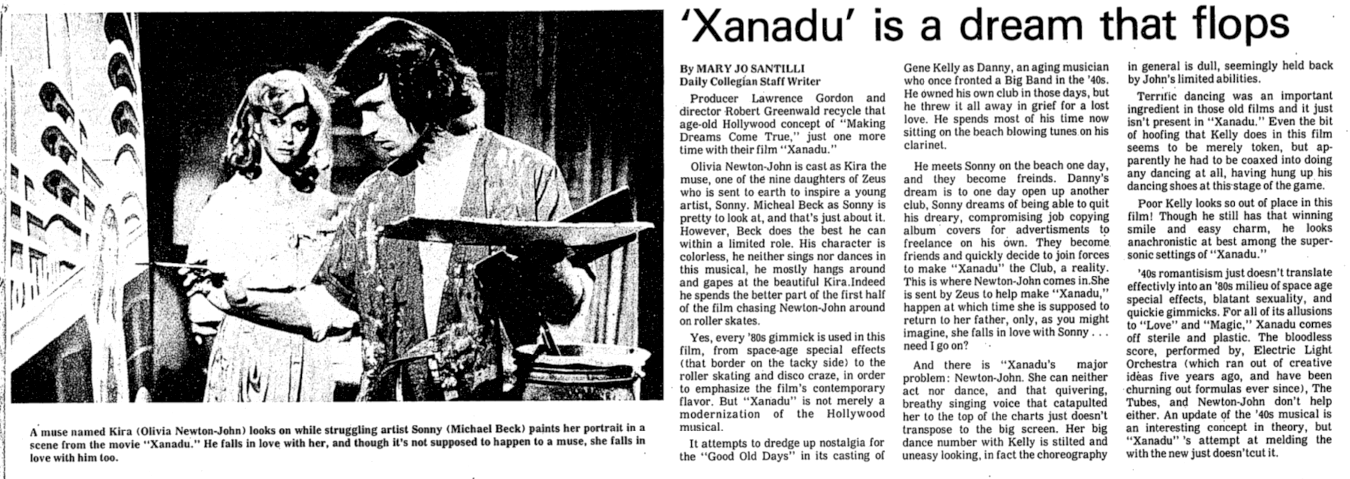 Xanadu is a dream that flops - The Daily Collegian