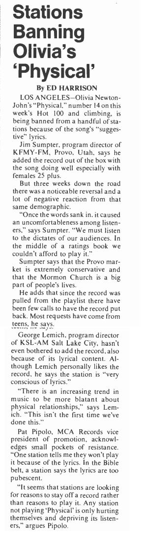 Banning Olivia's Physical - Billboard