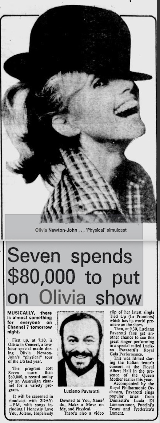 Seven Spends $80,000 To Put On Olivia Show - Sydney Morning Herald