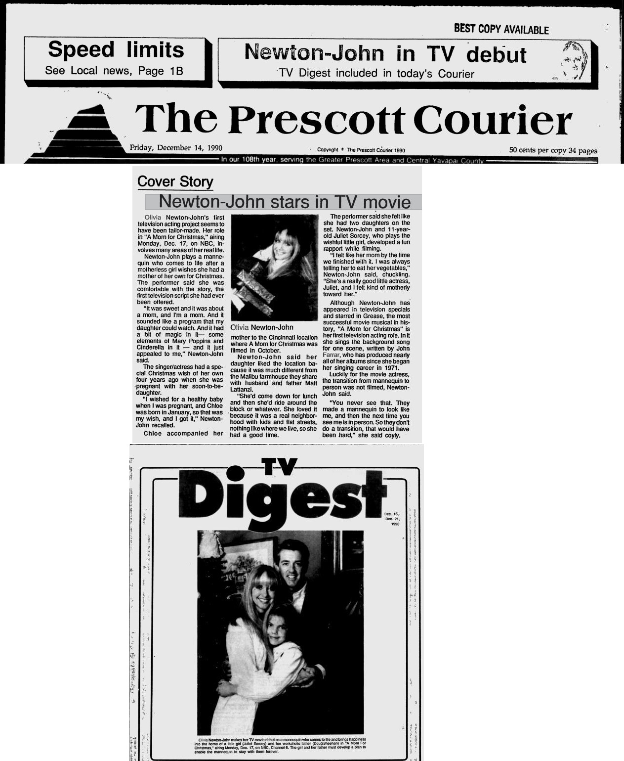 Newton-John In TV Debut - The Prescott Courier