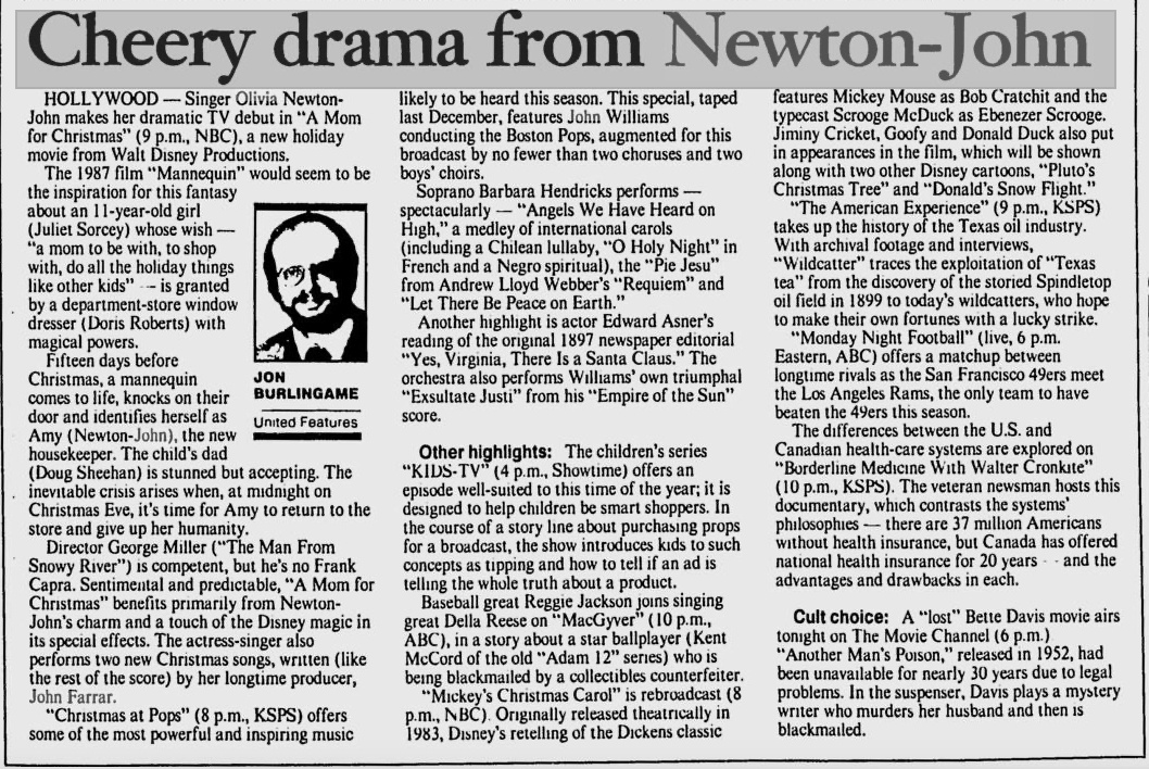 Cheery drama from Newton-John - Spokane Chronicle