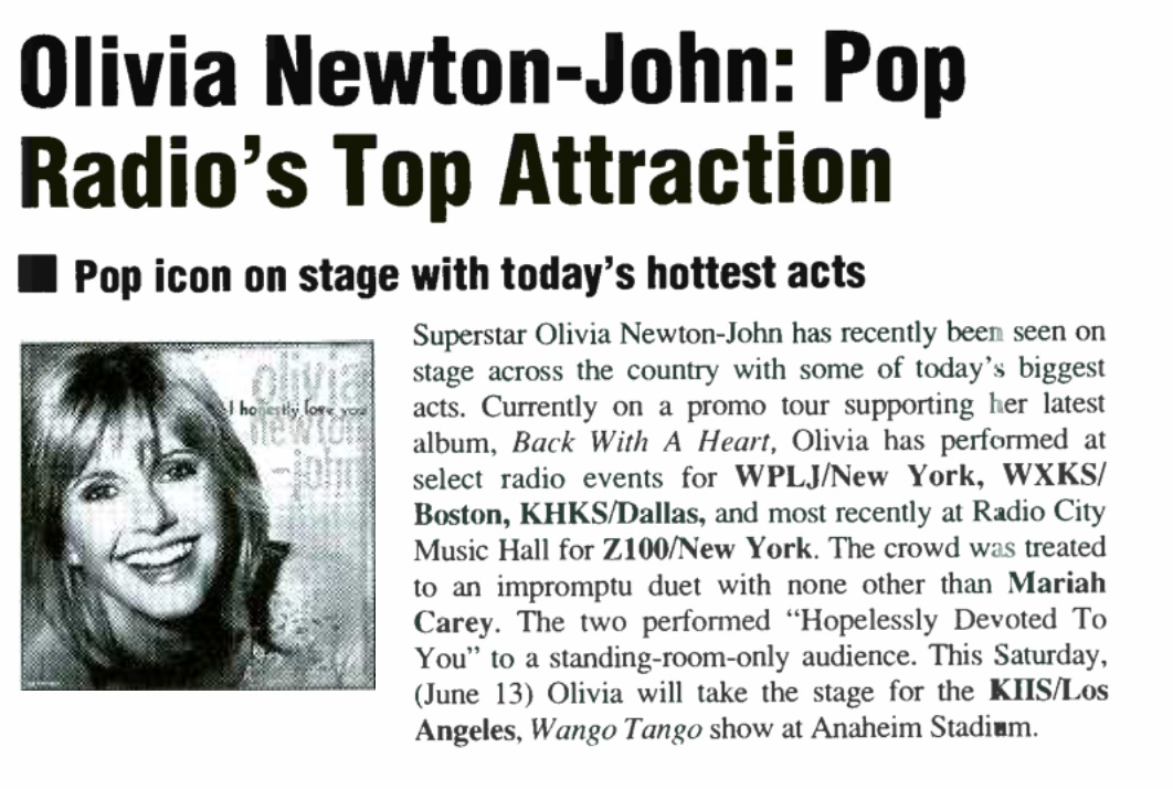Olivia Pop Radio's Top Attraction - Record and Radio