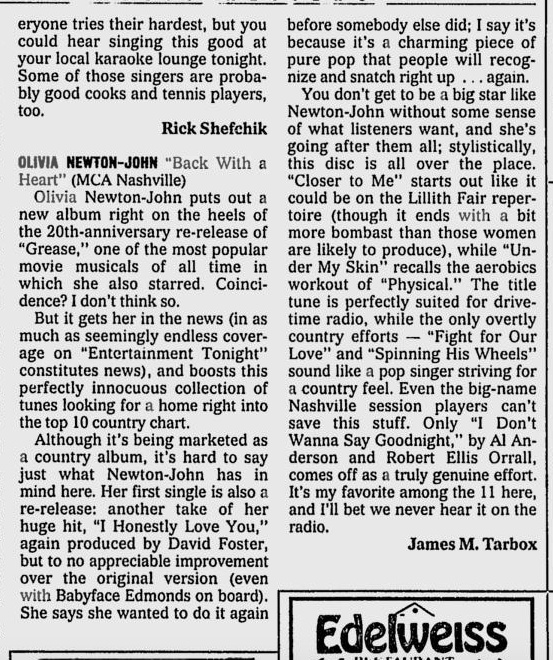 Back With A Heart review - Lakeland Ledger