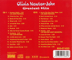 Olivia Newton-John Gold Greatest Hits, Germany back cover