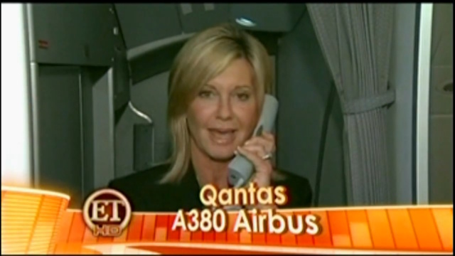 Olivia Newton-John on ET for Qantas maiden flight October 2008