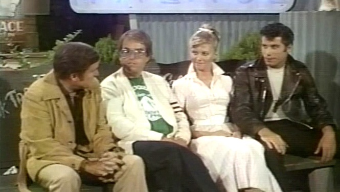 Olivia Newton-John on set of Grease Mike Douglas Show March 1978