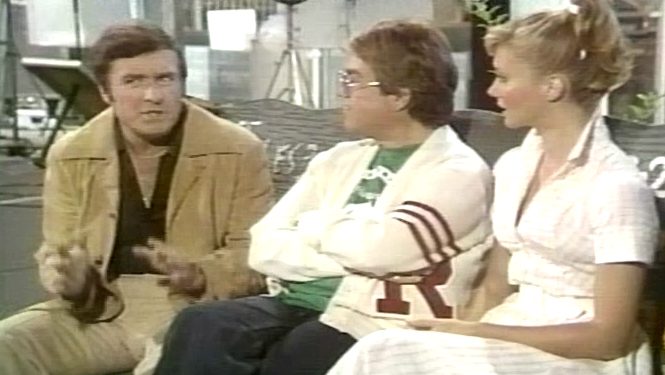 Olivia Newton-John on set of Grease Mike Douglas Show March 1978