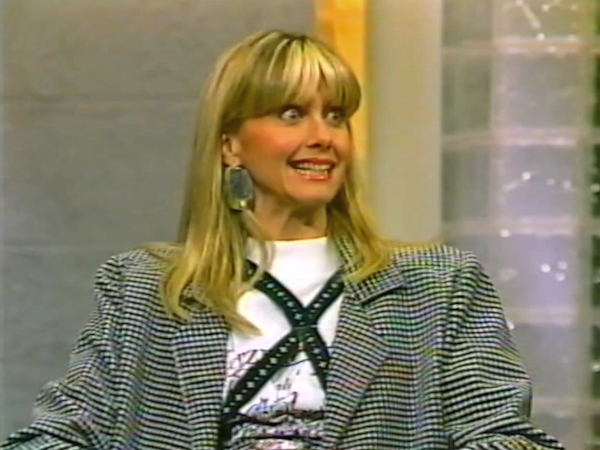 Olivia Newton-John and Pat Farrar on the Bert Newton Show July 1989