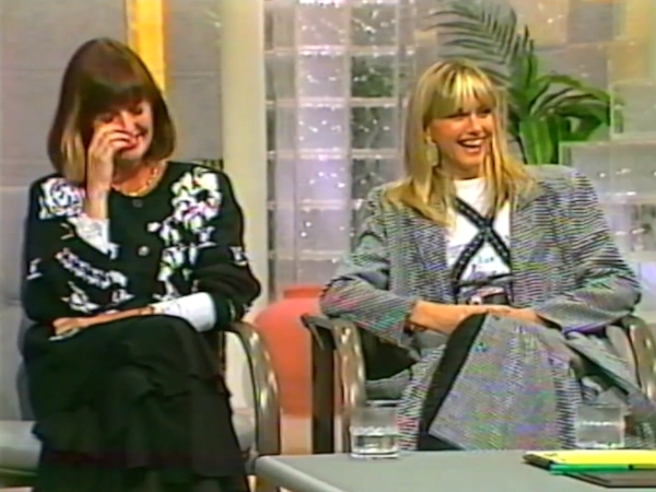 Olivia Newton-John and Pat Farrar on the Bert Newton Show July 1989